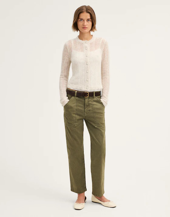 Pointelle-Stitch Cardigan in Alpaca Blend | Madewell