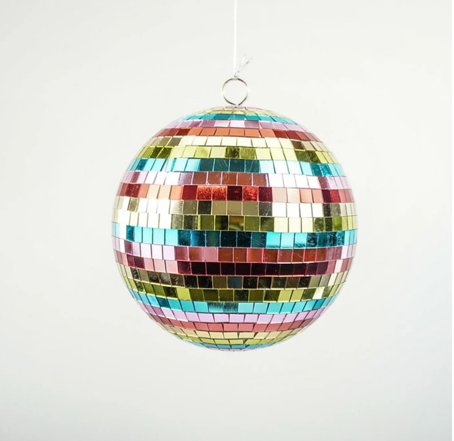 Mirror Ball Ornaments Multicolored, Mirror Balls, Disco Ball Ornaments, Wreath Attachment Ornamen... | Etsy (US)