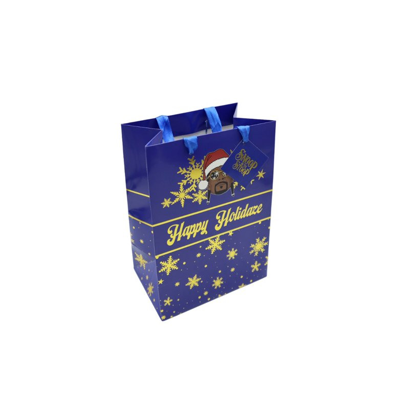 Snoop Dogg Happy Holidaze Blue Paper Gift Bag, 10" | Walmart (US)