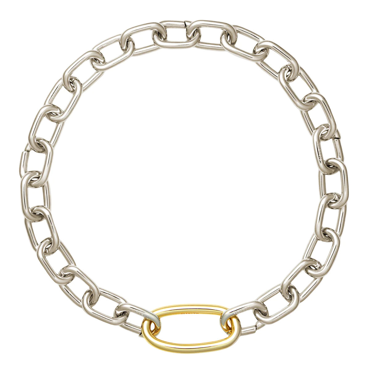 Interchangeable Oval Link Necklace in Silver | Machete