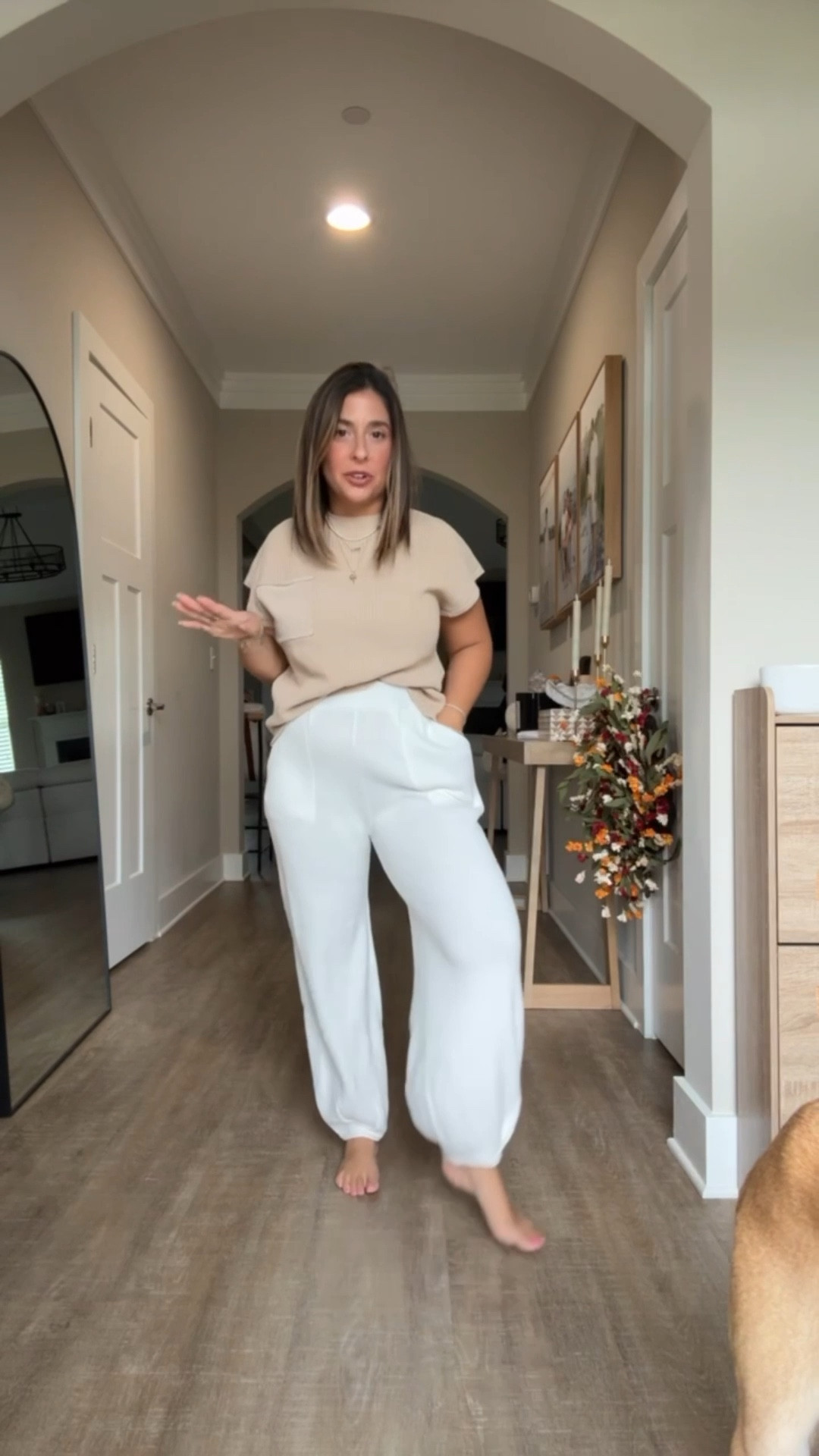 Lounge sets have such a strong hold on me and this neutral set is absolutely stunning 👏🏼 👏🏼 . From the incredible quality of this knit material to the colors, to the fit and the affordable price-tag, I’m completely obsessed. 
I already have  the all black set and now I’m debating what other color I need (I want them all). Linking my favorite denim jacket fit style inspo!
Casual lounge outfit, errands outfit 

#LTKSeasonal #LTKPetite #LTKMidsize