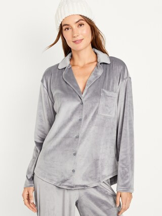 Velour Pajama Shirt for Women | Old Navy (US)