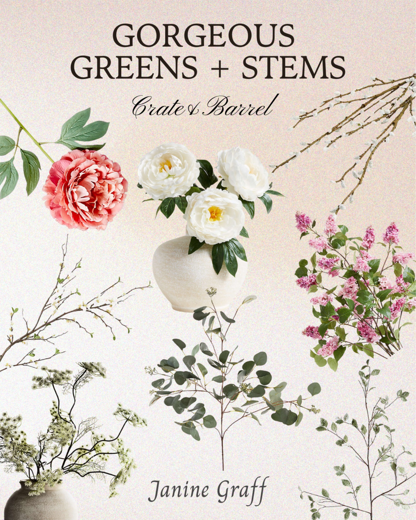 Winter into Spring stems and florals. Spring floral, transitional decor, realistic and artificial botanical and vase filler. 

#LTKStyleTip #LTKHome #LTKFindsUnder50