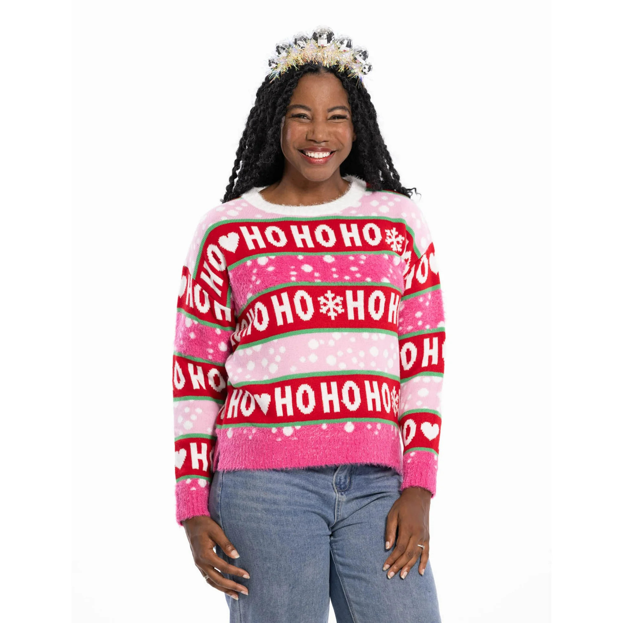 Jollidays x Glitter and Lazers Women's Watch Me Sleigh Sweater, Sizes S -5X | Walmart (US)