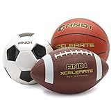 AND1 Mini Sports Balls Set for Kids: - 3 Pack of Youth Size Athletic Balls- Mini Soccer, Basketba... | Amazon (US)