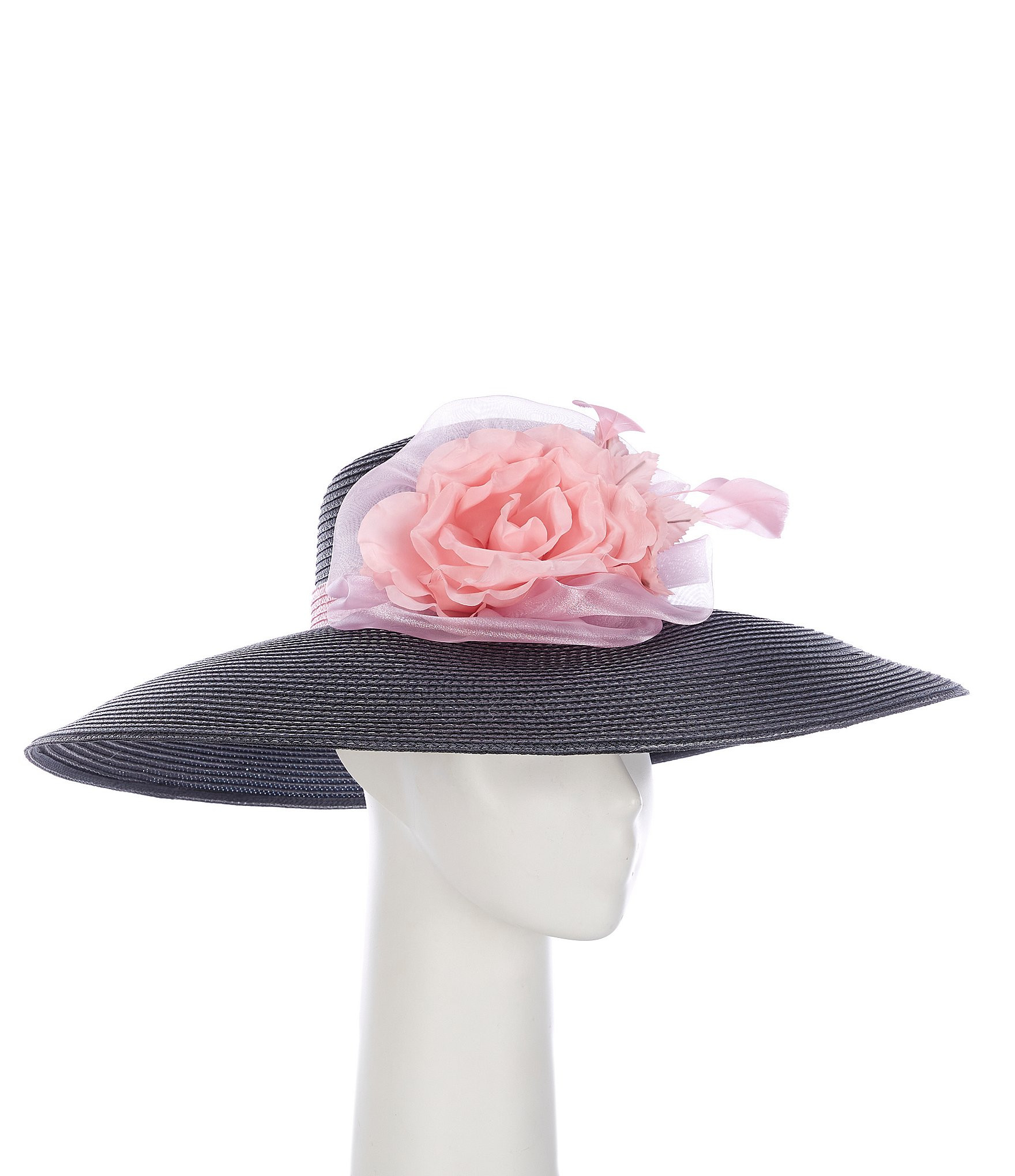 Large Flower Extra Wide Brim Derby Hat | Dillard's