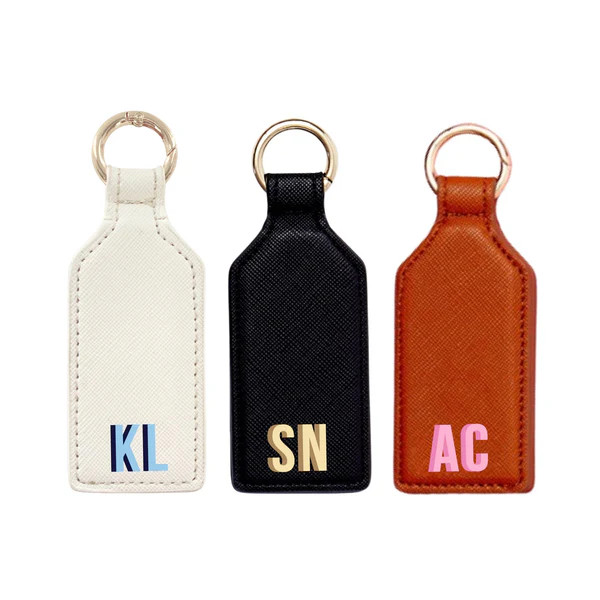 Shadow Monogram Leather Hat Clip | Sprinkled With Pink