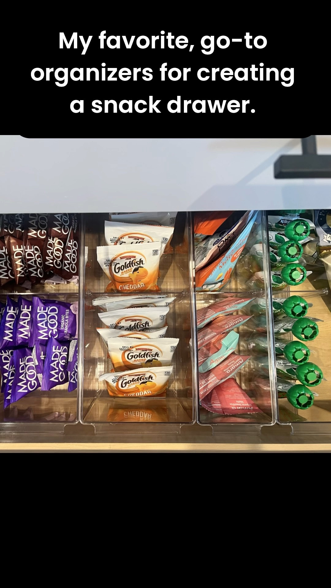 These are one of my favorite go-to organizers for creating a snack drawer, and they’re currently BOGO during The Container Store’s big sale. They come in different sizes, so you can piece them together based on your drawer instead of trying to force one giant organizer to work.

Perfect for snacks, tea bags, bars, pouches, little treats, and all the random “mom, do we have any more?” things.

Linking the ones I used here.

#LTKmomlife #LTKHome #LTKSaleAlert