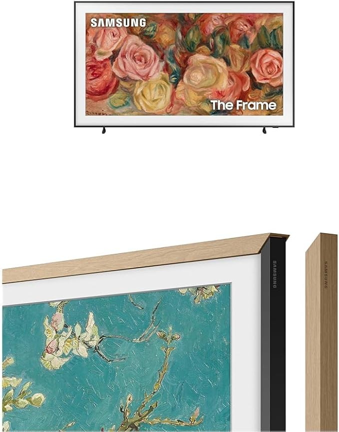 SAMSUNG 4K The Frame 55'' TV with Teak Bezel | Amazon (US)