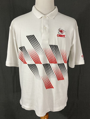 VTG - Kansas City Chiefs - Antigua Sport - White Polo Golf Shirt - Men's XL  | eBay | eBay US