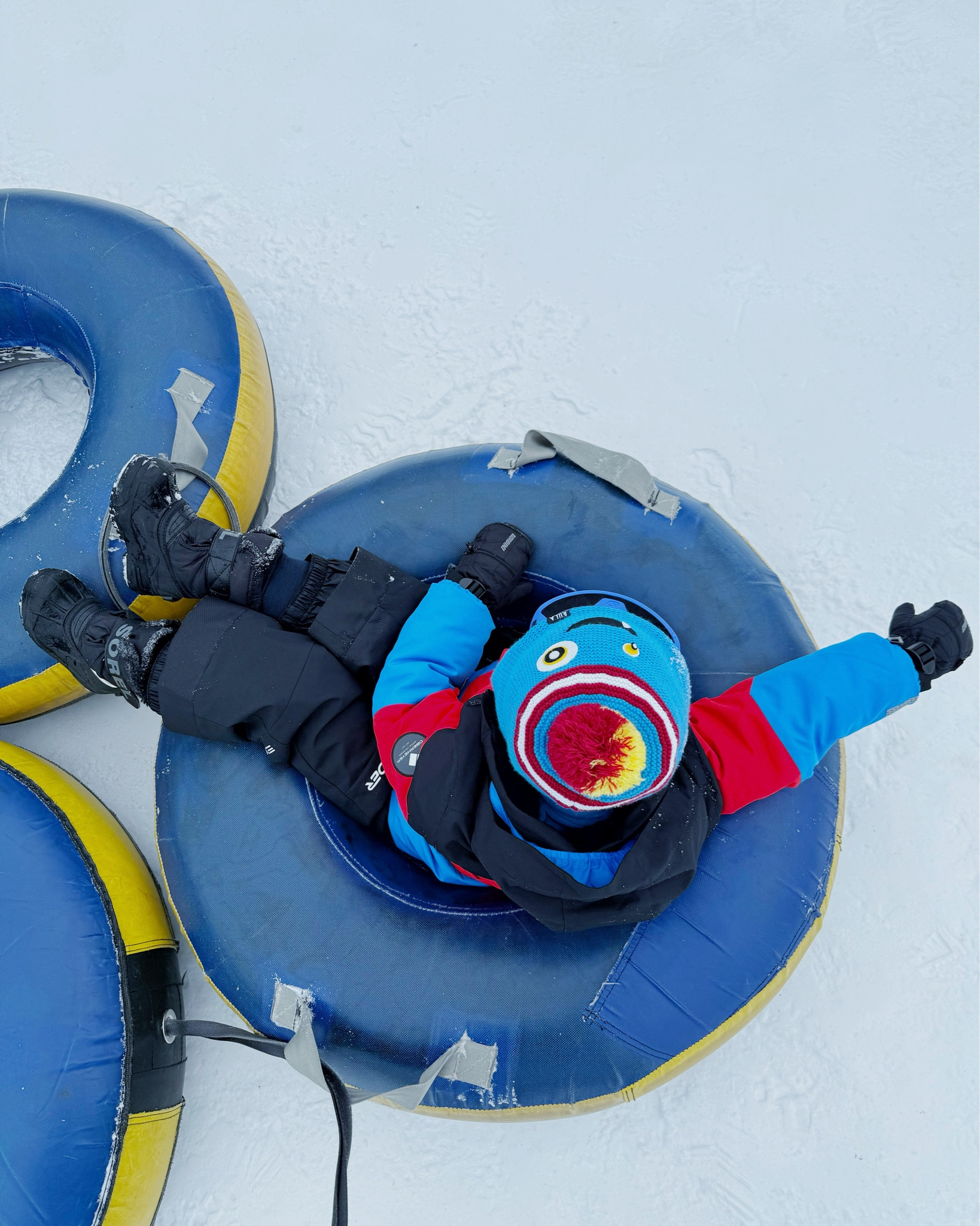Tubing with my mini adrenaline junkie ❄️ 

E hasn’t seen snow since he was 1 year old and he can’t help but hop or slide into piles of it wherever her finds it. He has very little control over his excitement for the snow which is both adorable and frustrating since we’re responsible for keeping him safe 😅 

We’re working on using our listening ears even when we’re excited about being outside. Good thing he’ll have plenty of practice since we’re here for a week 😆 

So far his new ski soothes is keeping him warm despite his close encounters with the snow ✨ 

Kids ski clothes l little kid ski clothes l toddler ski clothes l kids snow jacket l kids ski goggles l kids snow boots l kids snow bib 

#LTKstorytime #LTKTravel #LTKKids