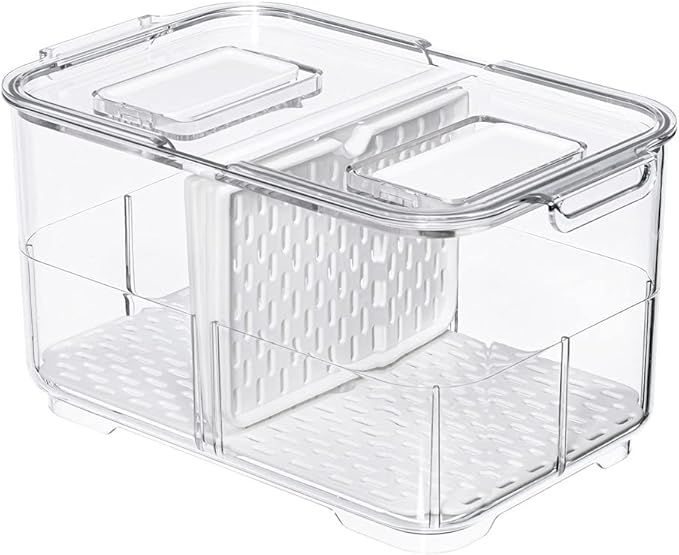 blitzlabs Refrigerator Organizer Bins Produce Saver, Stackable Freezer Bins Fresh Keeper Food Sto... | Amazon (US)