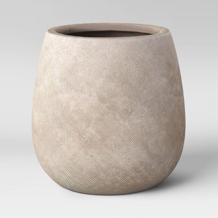 8&#34; Outdoor Textured Stoneware Planter Tan - Project 62&#8482; | Target