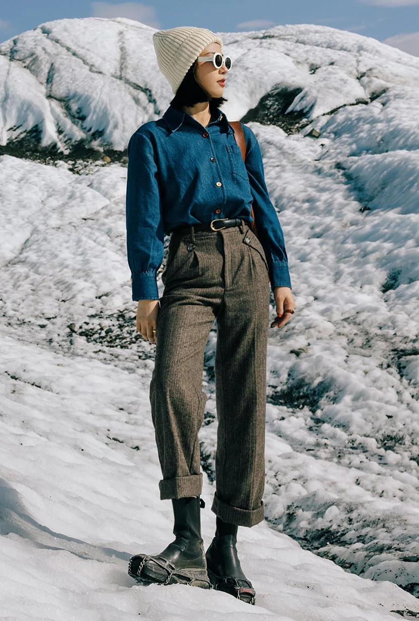 Reign Wool Pants - Brownstone | Petite Studio NYC