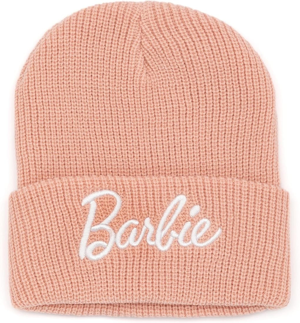 Barbie Beanie Women Adults Pink Knitted Winter Hat One Size | Amazon (US)