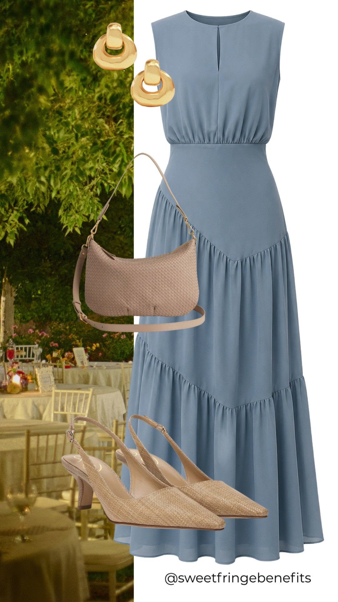 This blue tiered midi dress has such a flattering waist and effortless feminine shape. Pair it with woven accessories for an elegant look that’s perfect for summer occasions.

💡 LTK MADE EASY
❤️ Heart = Support my posts!
🔖 Save = Get sale & restock alerts
📋 Lists = Keep favorites organized
📲 Share = Send lists and products to a friend. Hello, Christmas List!
💬 Comment = Ask me anything about what I'm wearing.:-)

#LTKWedding #LTKootd #LTKOver40