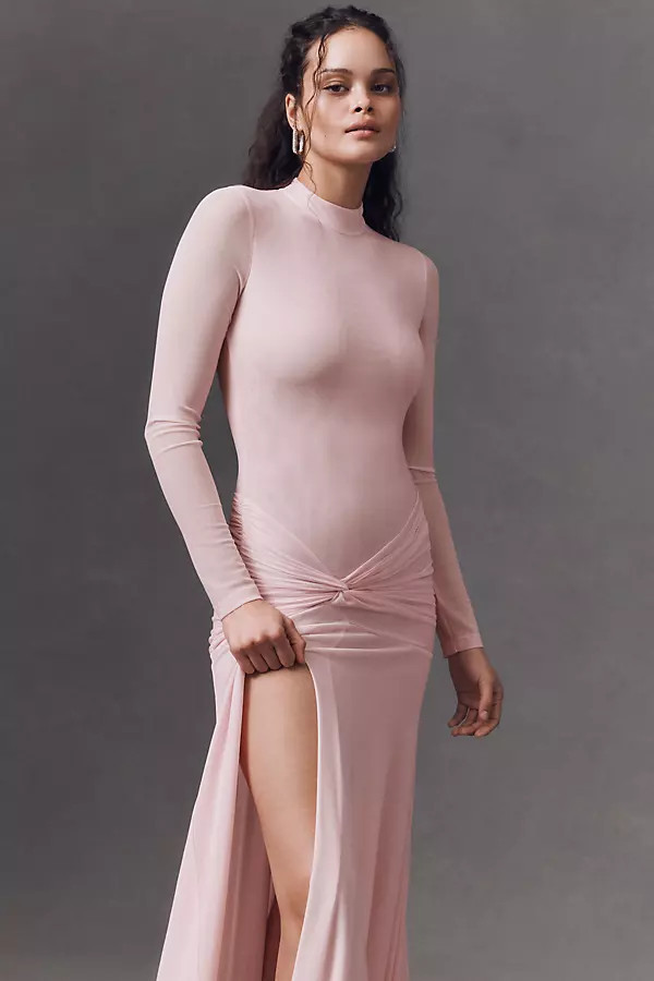 Lea Drop-Waist Mesh Maxi Dress | Anthropologie (US)