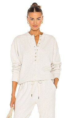 Citizens of Humanity Cora Henley Sweatshirt in Oatmeal from Revolve.com | Revolve Clothing (Global)
