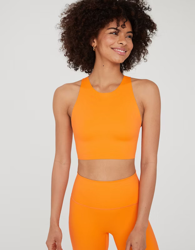 OFFLINE By Aerie Goals High Neck Sports Bra | Aerie