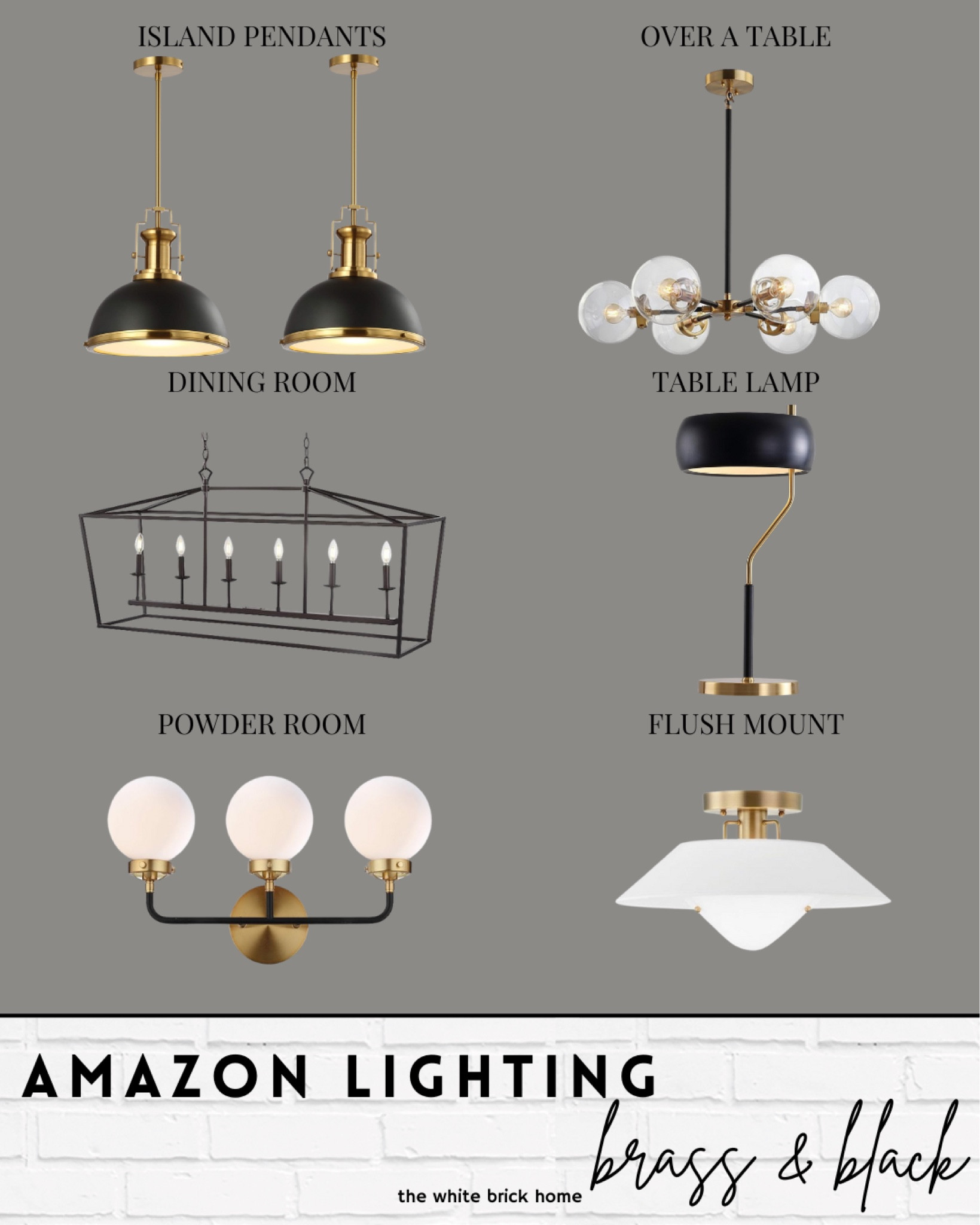 Brass and black light fixtures that are modern and a great way to refresh your home! 

Amazon, Amazon home, black and brass light fixtures, flush mount, chandelier, lights, ceiling light, kitchen pendants, bathroom light fixtures, lamp, table lamp, dining room chandelier, flush mount light, bedroom lighting, modern home, modern home remodel. 

#LTKHome #LTKFindsUnder100 #LTKStyleTip