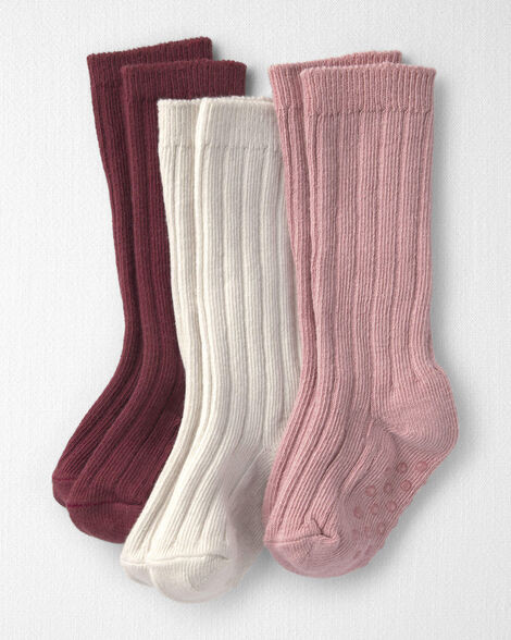 Baby 3-Pack No-Slip Knee-High Socks Made with Organic Cotton - Little Planet | Carter's | Carter's Inc