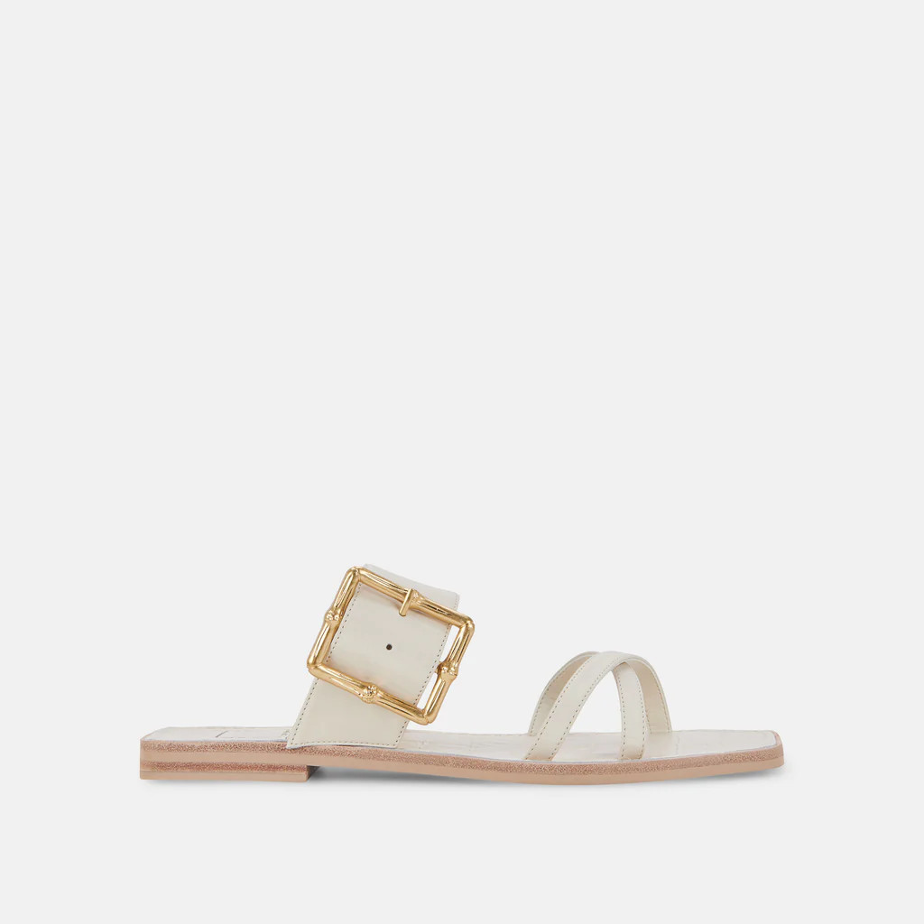 LOWYN SANDALS IVORY LEATHER | DolceVita.com