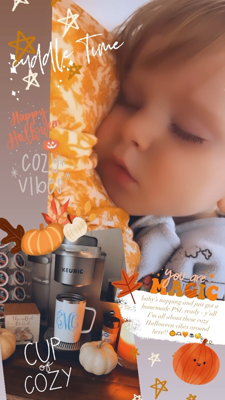 baby’s napping and just got a homemade PSL ready - y’all I’m all about these cozy Halloween vibes around here!! 🎃🫶🏽🧡☕️😴

#LTKSeasonal #LTKHalloween #LTKhome