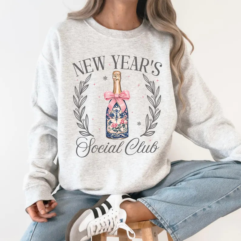 New Years Eve Social Club, Party, Champagne, 2026 Sweatshirt | Etsy (US)