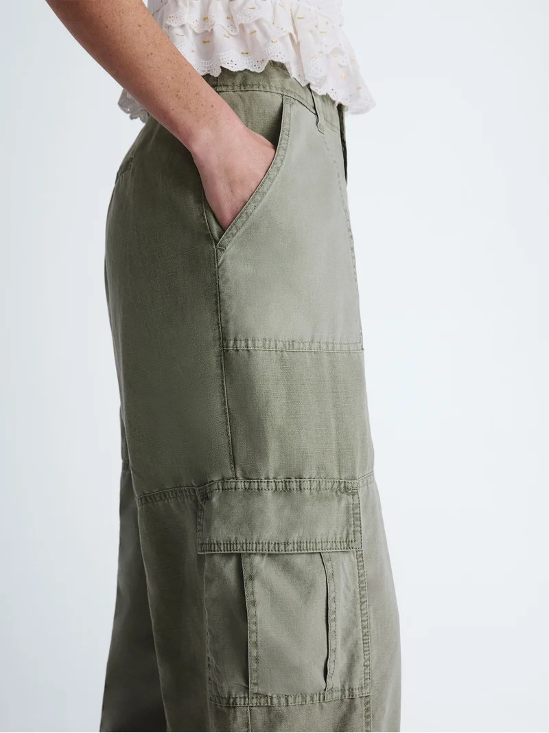 Scoop Women's and Women's Plus Cargo Barrel Pant, Sizes 0-26W | Walmart (US)