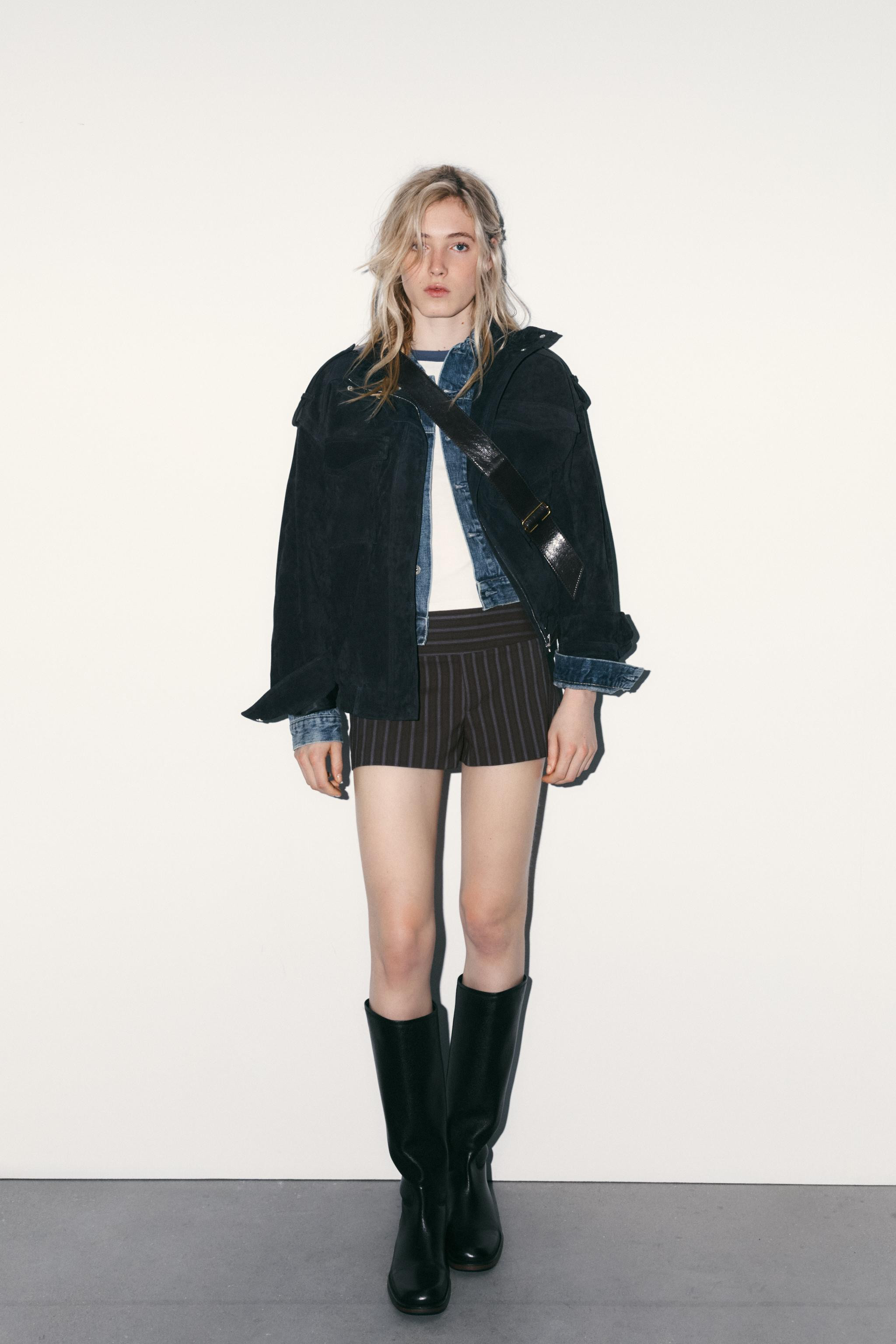 100% SUEDE LEATHER POCKETS JACKET | Zara US