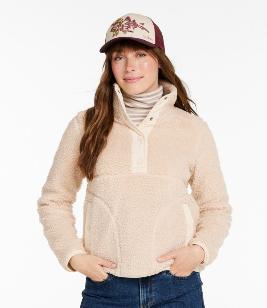 Women's Sherpa Fleece Pullover Natural XXS, Fleece/Nylon L.L.Bean | L.L. Bean