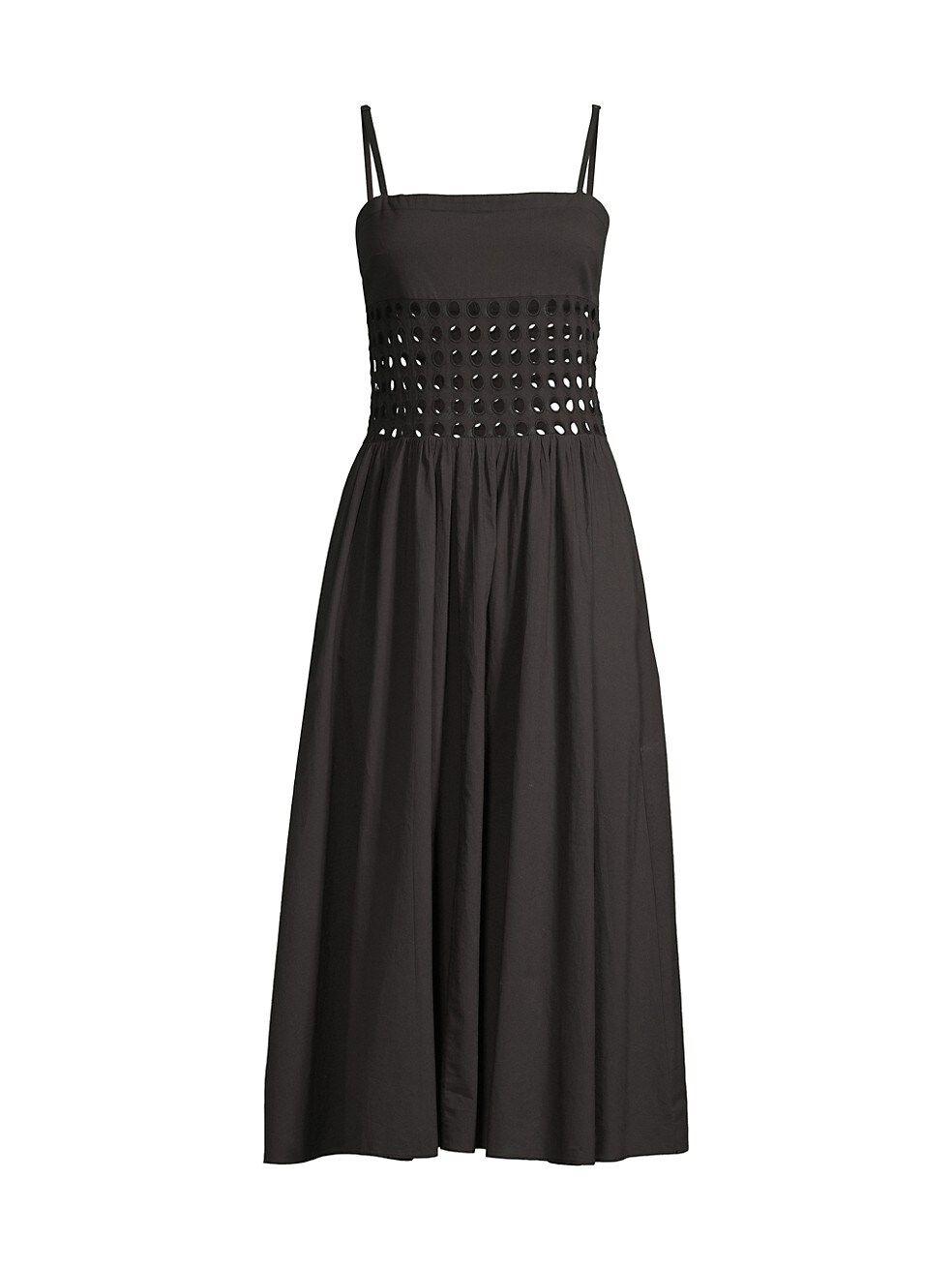 Solid & Striped The Amelia Eyelet Cotton Midi-Dress | Saks Fifth Avenue