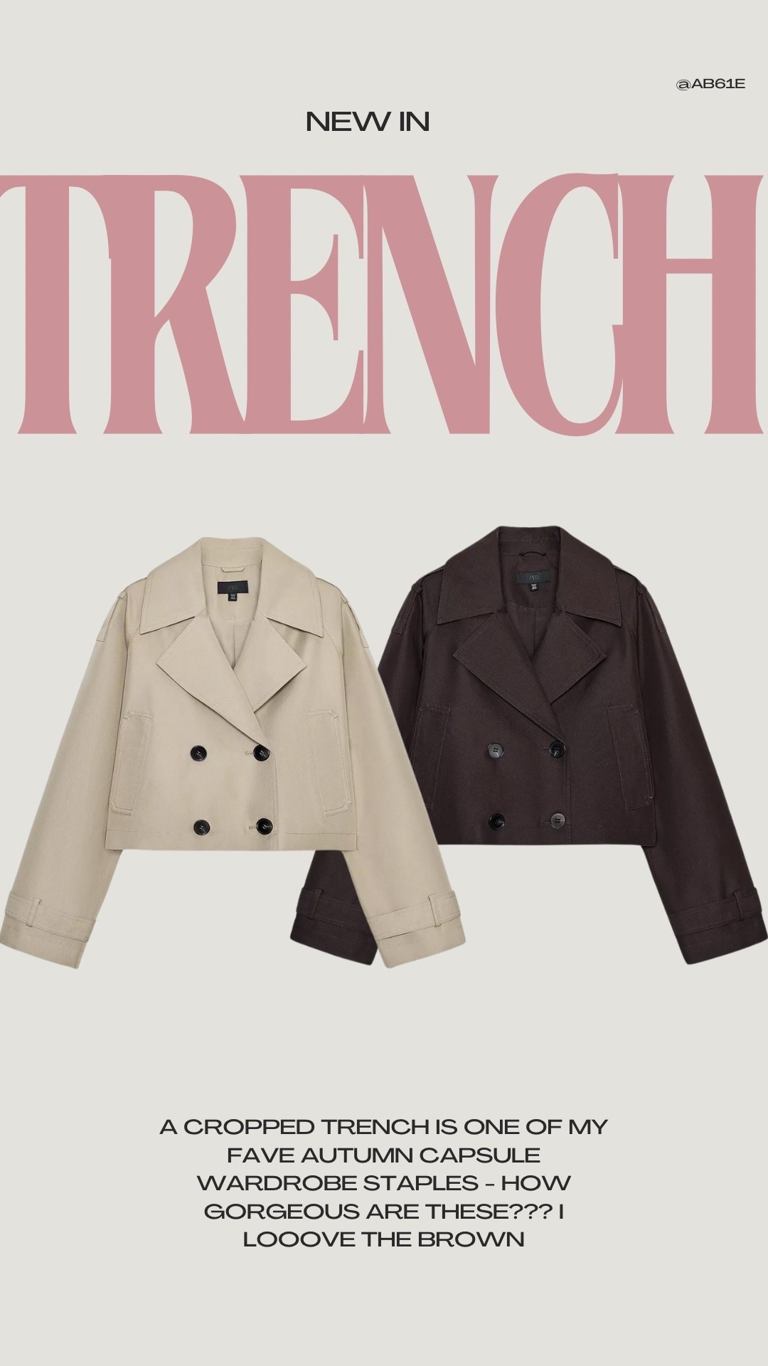 zara new in cropped trench - the perfect autumn jackett