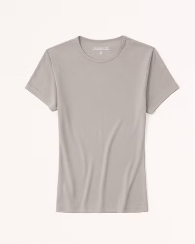 Sandwash Rib Tuckable Baby Tee | Abercrombie & Fitch (US)