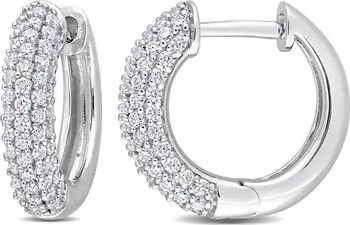 Julianna B. Moissanite Multi-Row Hoop Earrings | Nordstrom | Nordstrom