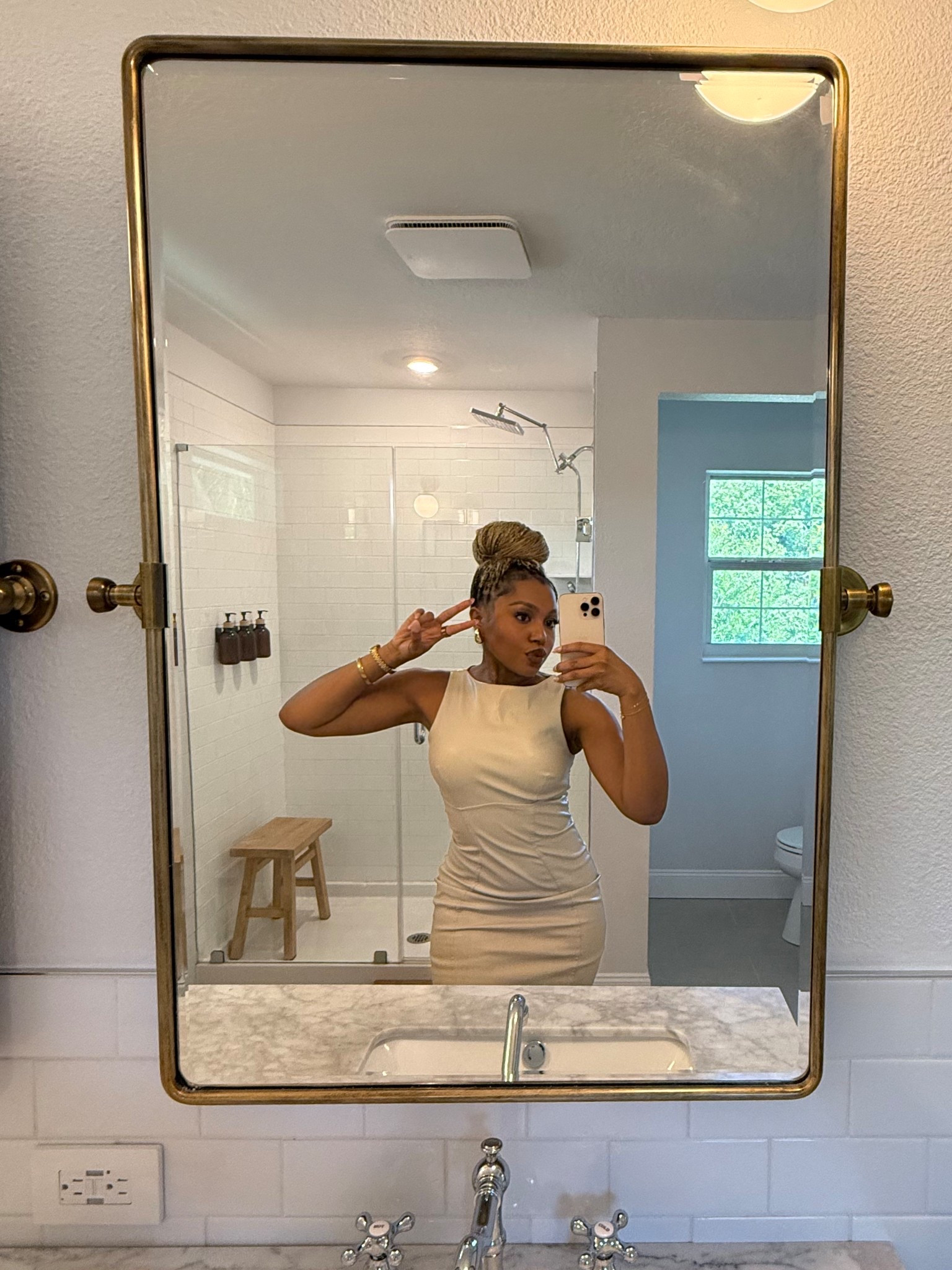 The cutest beige midi dress 👗 

#LTKSummerEdit #LTKPetite #LTKStyleTip