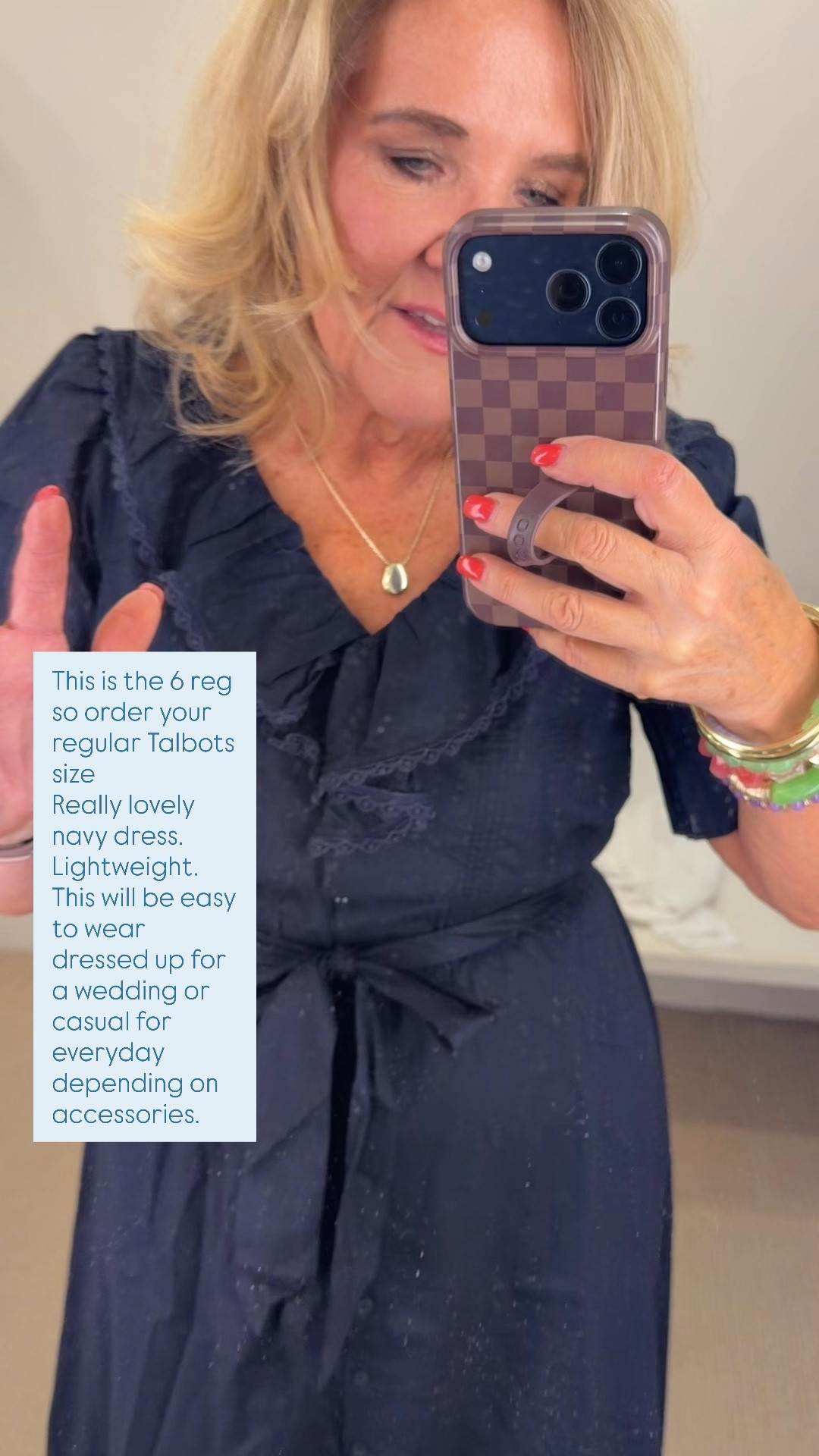 Talbots new arrivals! Sizes below 
Get your regular Talbots size in this navy dress. I’m wearing a 6 reg 
Pink jeans 6 reg 
Gingham shirt medium 
Brown white stripe top wearing an XS but need a small 
Brown linen pants 8 petite 
Brown sweater medium reg
Brown blazer 10 petite
Tam white floral pants 8 petite 
White crochet sweater large 
Seersucker pants 8 petite 
Seersucker blazer 10 petite 
Tan sailboat sweater large 
Plaid shorts 8 petite
Navy dress 6 reg (my usual size at Talbots) 
Pink floral linen dress wearing a 6 I need the 8 so I’d say size up in this one 
Short sleeve linen jacket medium petite 
Satin stripe pants wearing a small reg need a medium reg so I’d say size up 
Plaid blazer 10 petite unlined very unstructured but love it 
White jeans nice weight and stretch size 8 petite 
Blue linen wearing a medium but I’d say size down as it was too big 

#LTKSaleAlert #LTKOver40 #LTKWorkwear