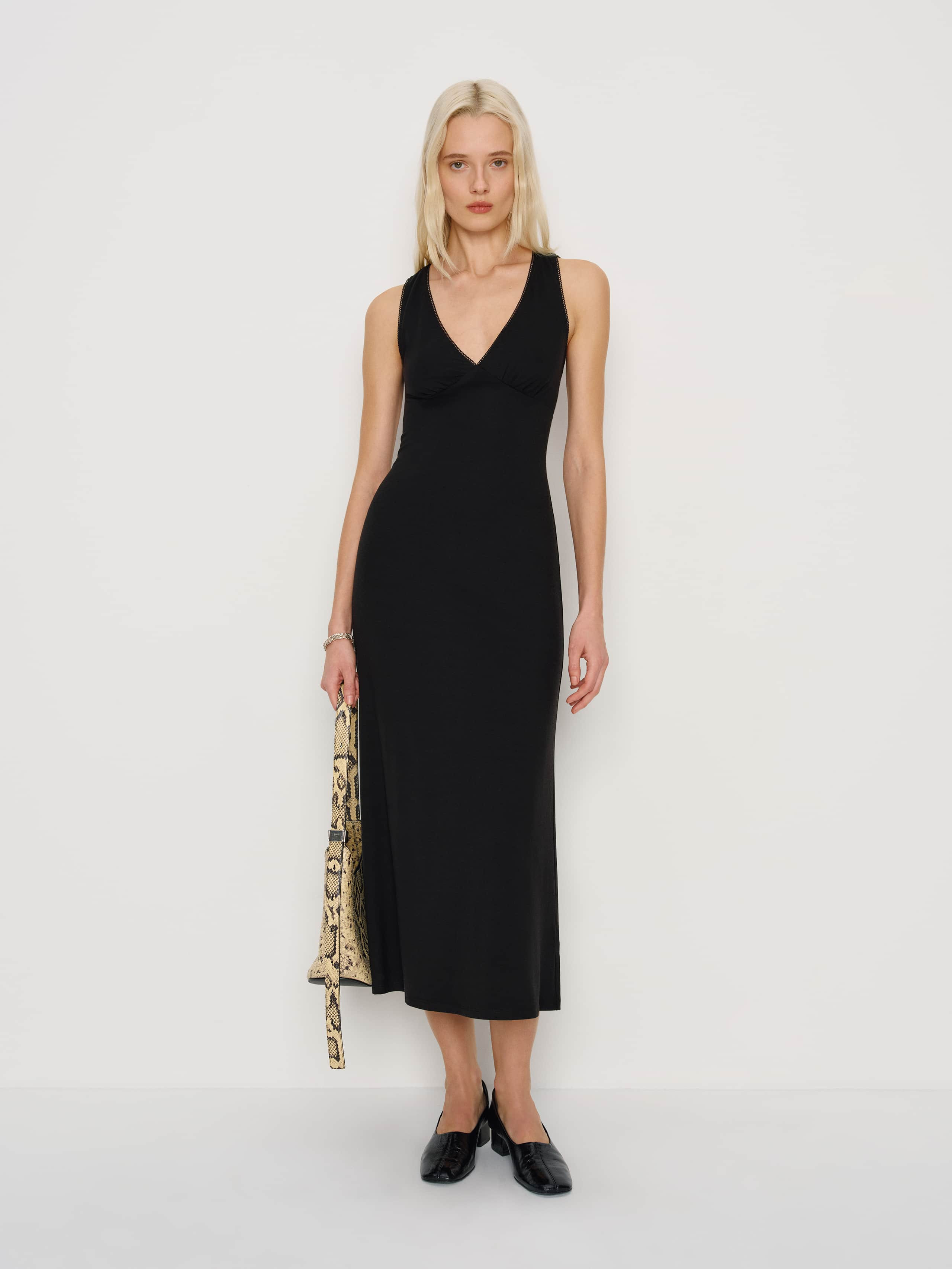 Reformation Brayden Knit Dress Black Medium | Reformation (Global)