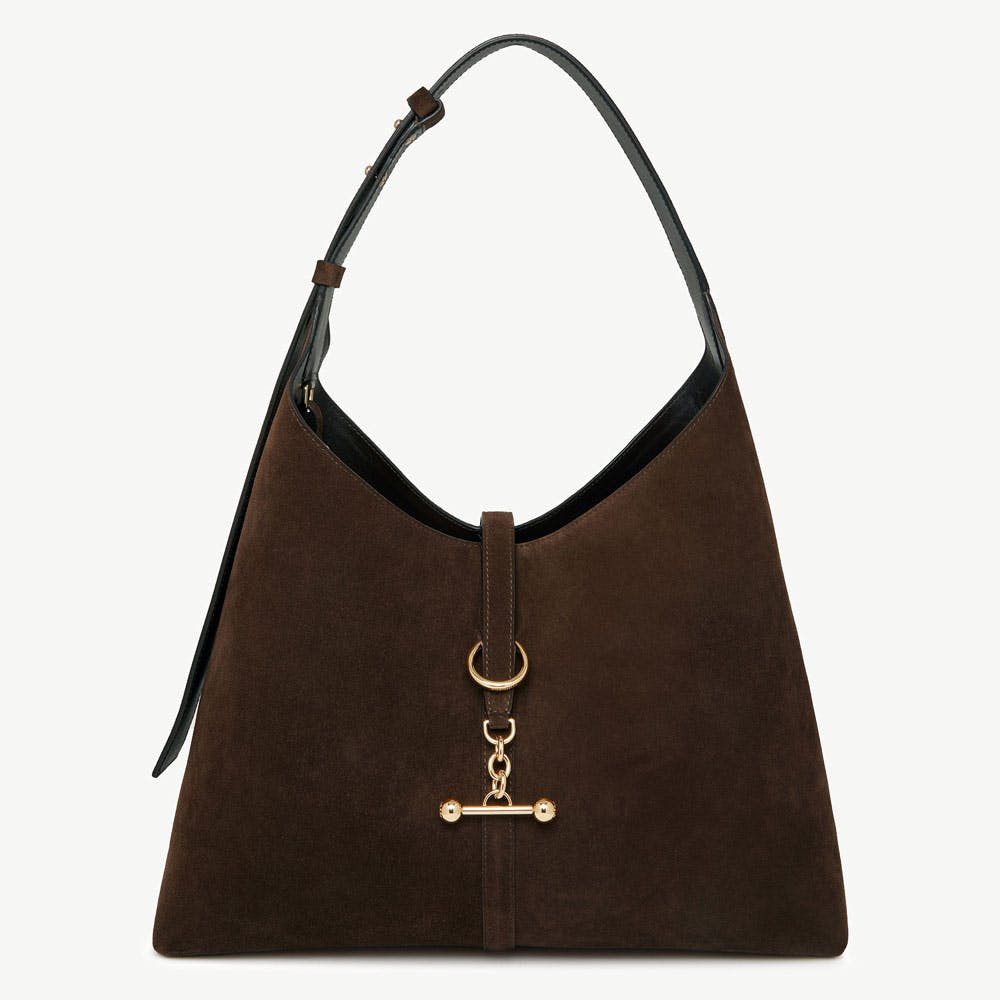 Kite Hobo Maxi - Chocolate Suede | Strathberry | Strathberry