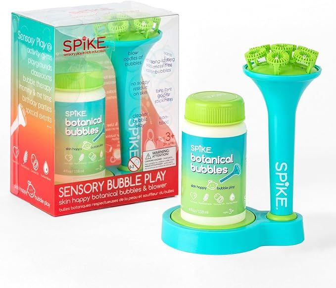 Innobaby Spike Bubble Blower with Mess Free Botanical Bubbles and Dipping Tray - Magic Wand Blows... | Amazon (US)