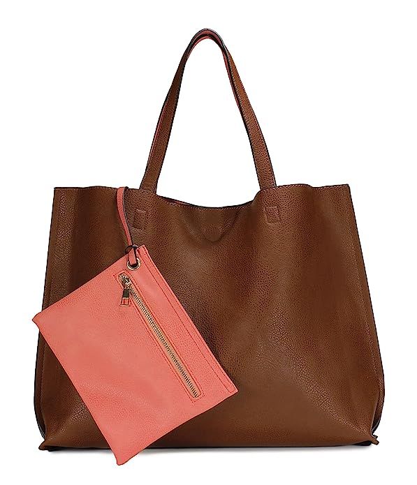 Scarleton Stylish Reversible Tote Handbag for Women, Vegan Leather Shoulder Bag, Hobo bag, Satche... | Amazon (US)
