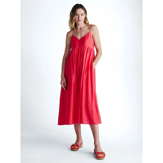 Scoop Women's and Women's Plus Flowy Maxi Dress, Sizes XS-4X | Walmart (US)