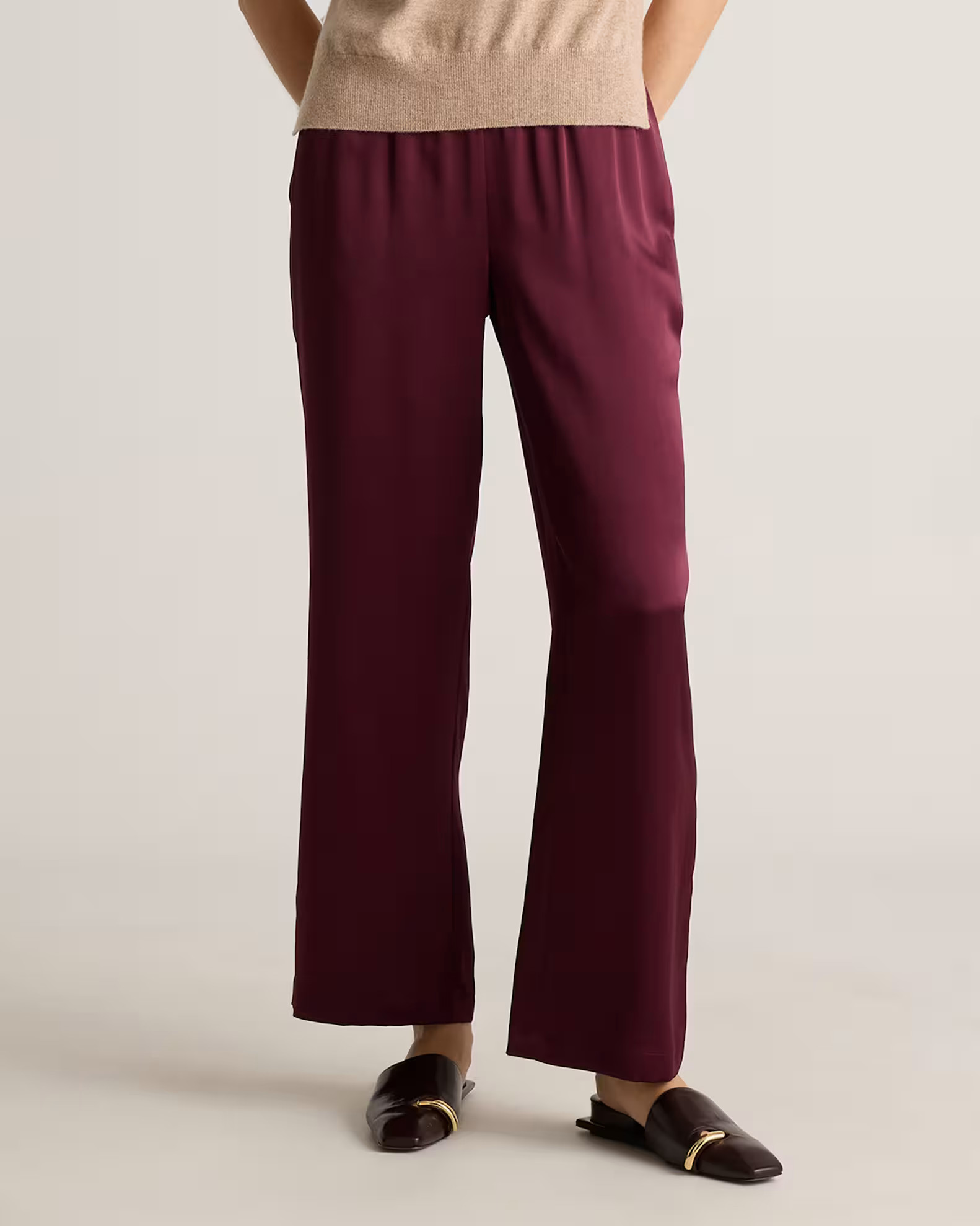 100% Washable Silk Drawstring Wide Leg Pants | Quince