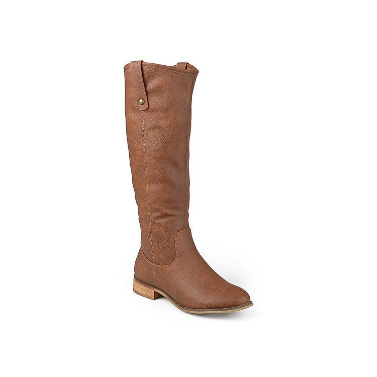 Journee Collection Taven Wide Calf Riding Boot - Women's - Brown | DSW