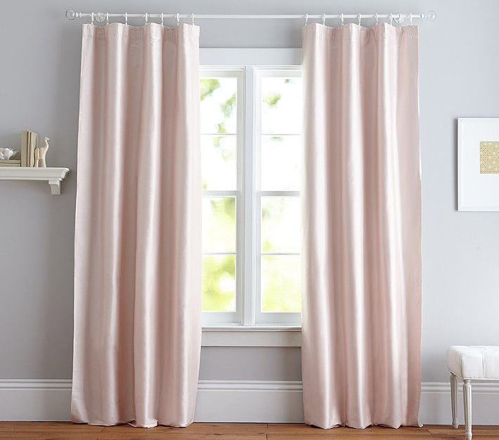 Monique Lhuillier Silk Blackout Curtain Panel | Pottery Barn Kids