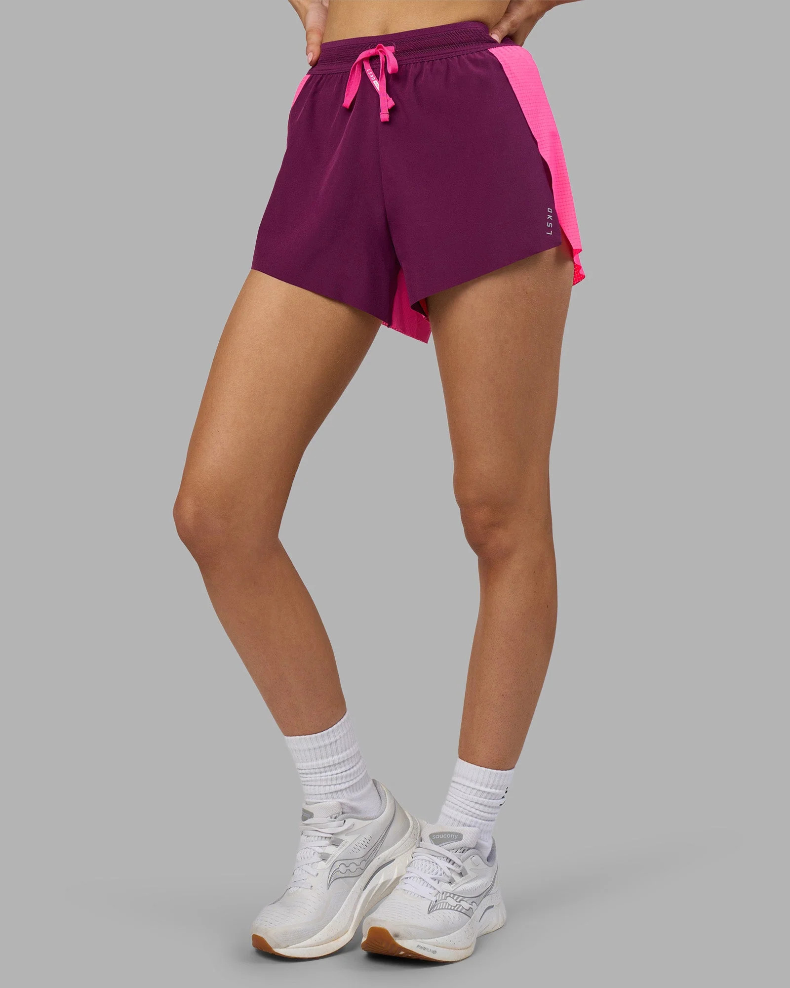 Accelerate 3" High-Rise Running Short - Ultra Pink-Plum Caspia | LSKD | LSKD