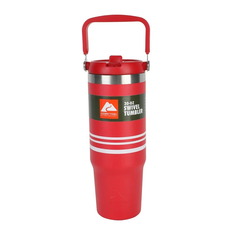 Ozark Trail 30 oz Swivel Tumbler, Red Engine with White Stripe | Walmart (US)