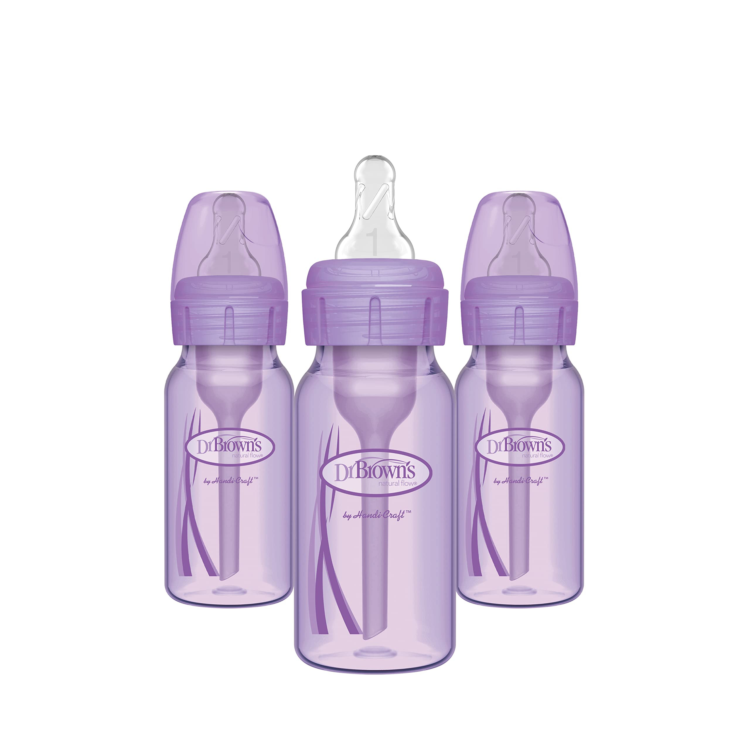 Dr. Brown’s Natural Flow® Anti-Colic Options+™ Narrow Baby Bottles 4 oz/120 mL, with Level 1... | Amazon (US)