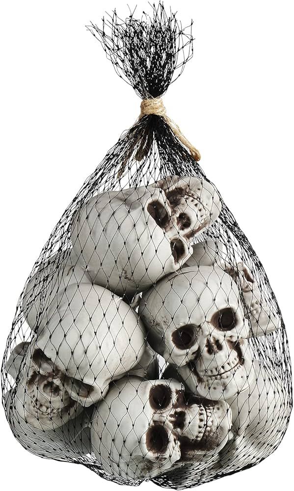 10 Pieces Halloween Skeleton Head Small Mini Skulls for Halloween Party, Halloween Decor Props, T... | Amazon (US)