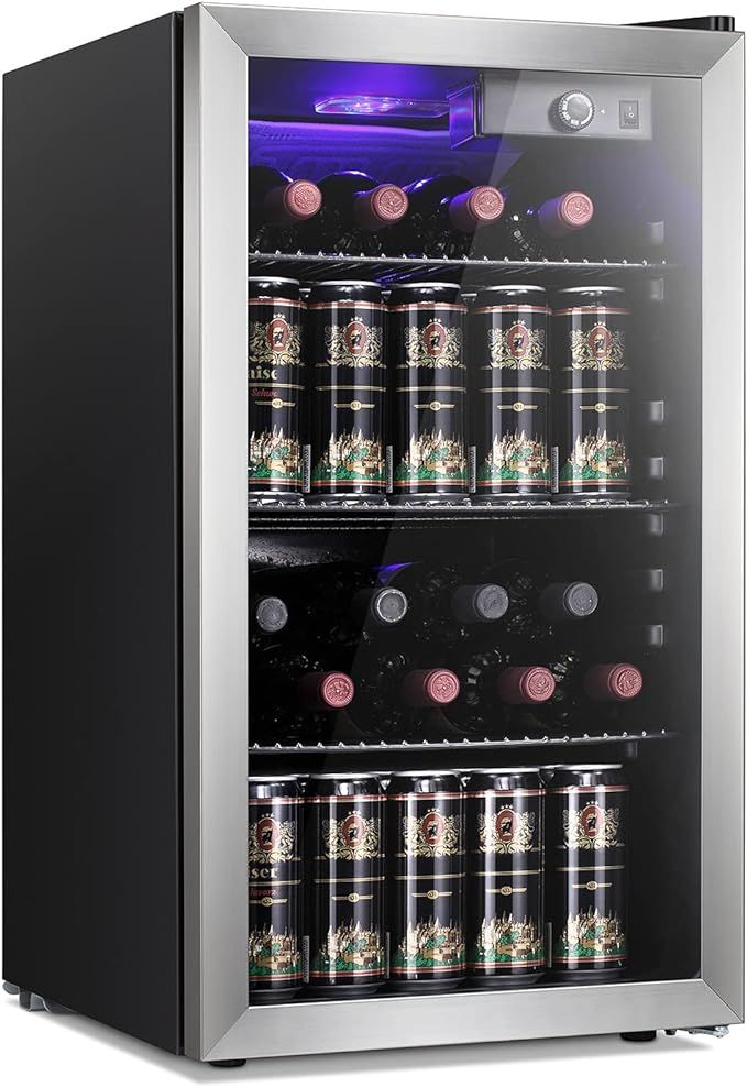 Antarctic Star 26 Bottle Wine Cooler/Cabinet Beverage Refrigerator Small Mini Red & White Wine Ce... | Amazon (US)